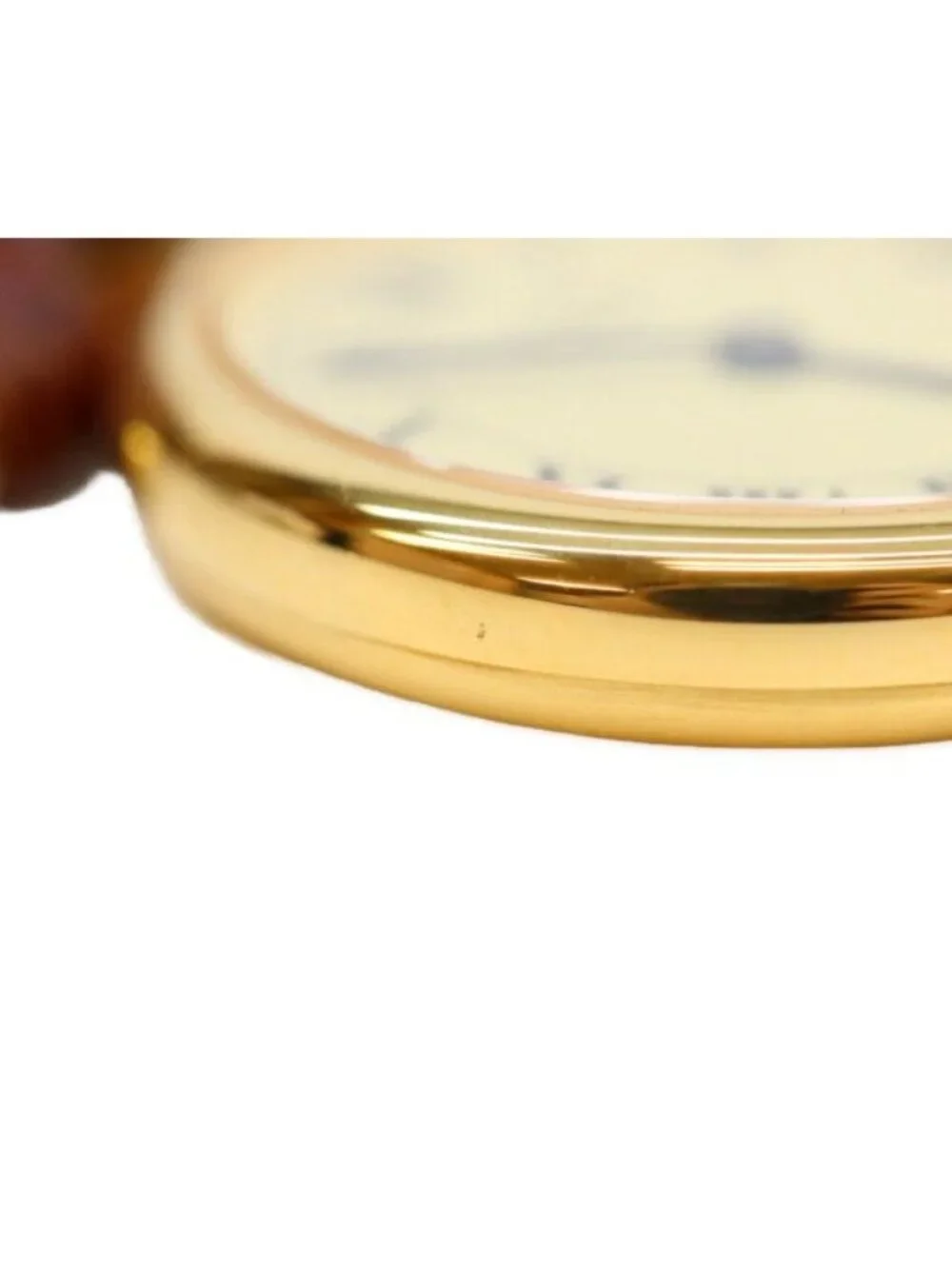 Cartier Must Vendeme Vermeil SM Ivory Roman Dial Leather Quartz